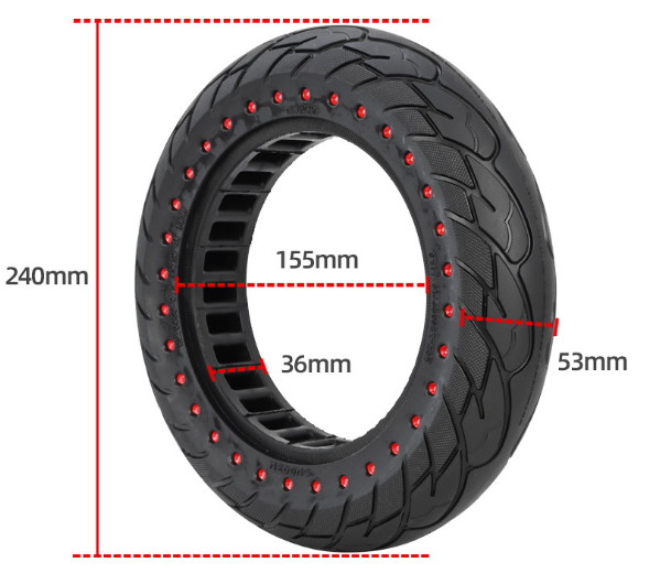 Антипрокольна шина для KUGO M4/M4 Pro (10x2.125-6.1)  (Чорний)