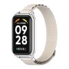  Тканевий ремінець з металевою рамкою для Mi Band 9 Active / Redmi Band 3 (Білий)