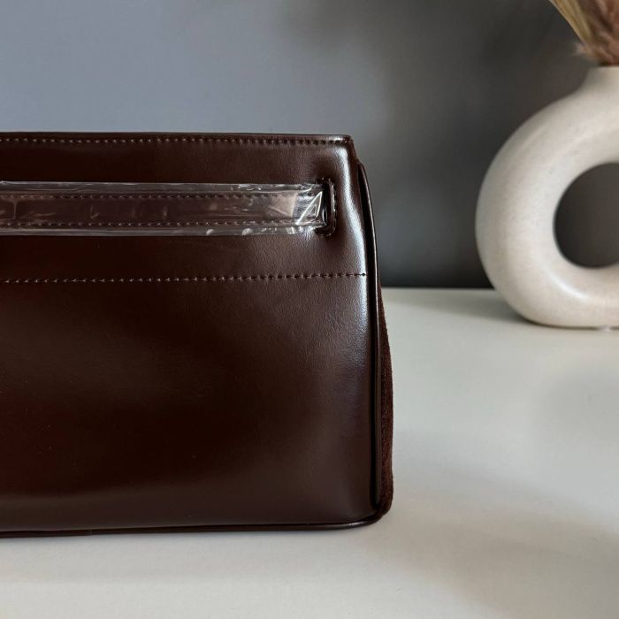 Жіноча сумка Kelly Bag із натуральної шкіри (Brown)