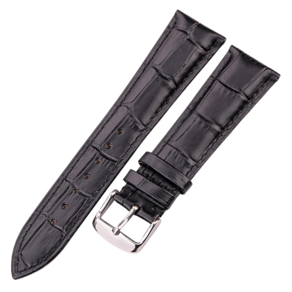 Шкіряний ремінець із тисненням Black 20мм, (Срібний)