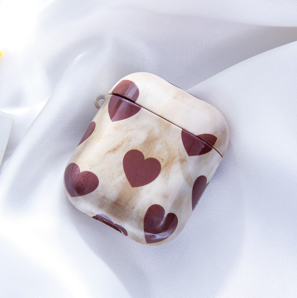 Чохол пластиковий BlackPink для AirPods Picture Series, Brown Heart