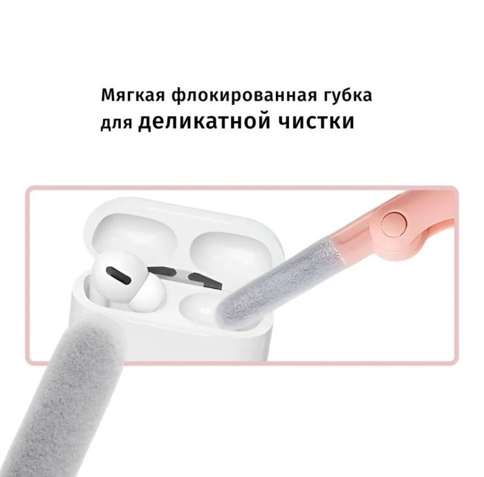 Набір для чищення гаджетів 7в1 (клавіатури, телефонів, ноутбуків та інших) Рожевий (Рожевий)