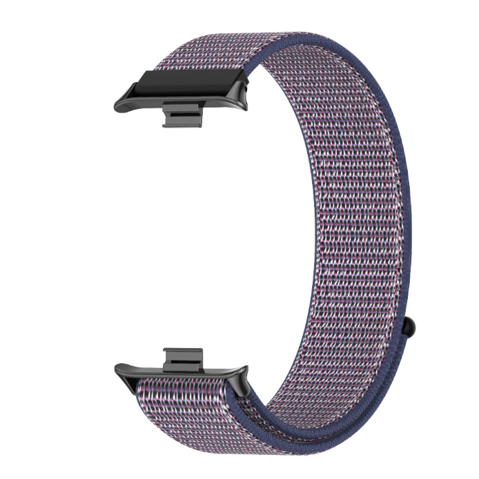 Нейлоновий ремінець з липучкою для Redmi Watch 4 / 5, Mi Band 8 Pro / 9 Pro (Синій+чорний)
